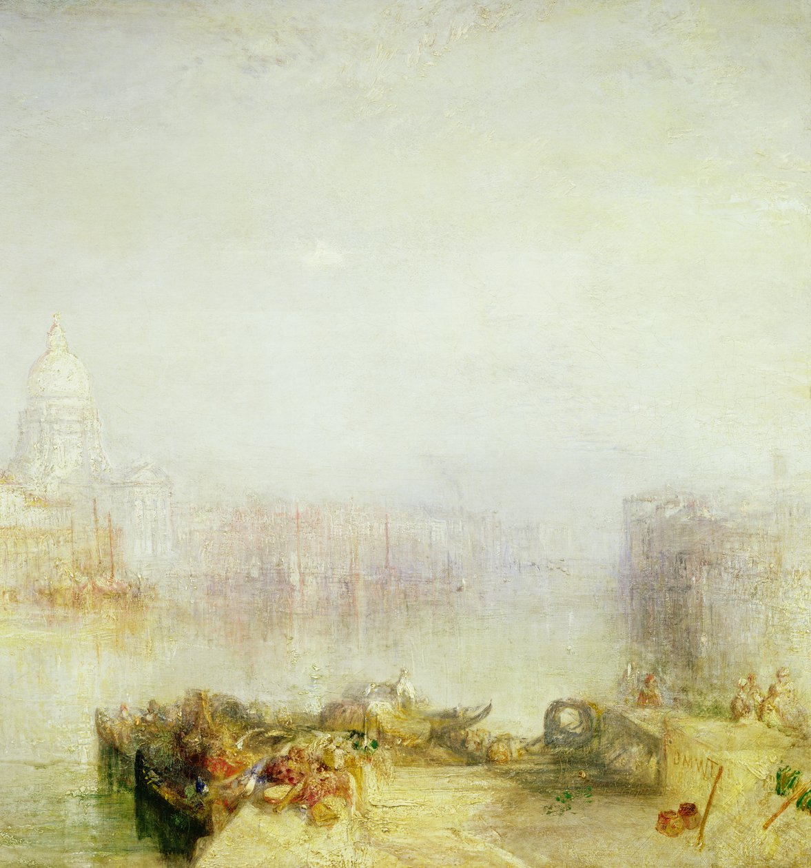 Dogana a Santa Maria della Salute, Benátky, 1843 (detail) od Joseph Mallord William Turner