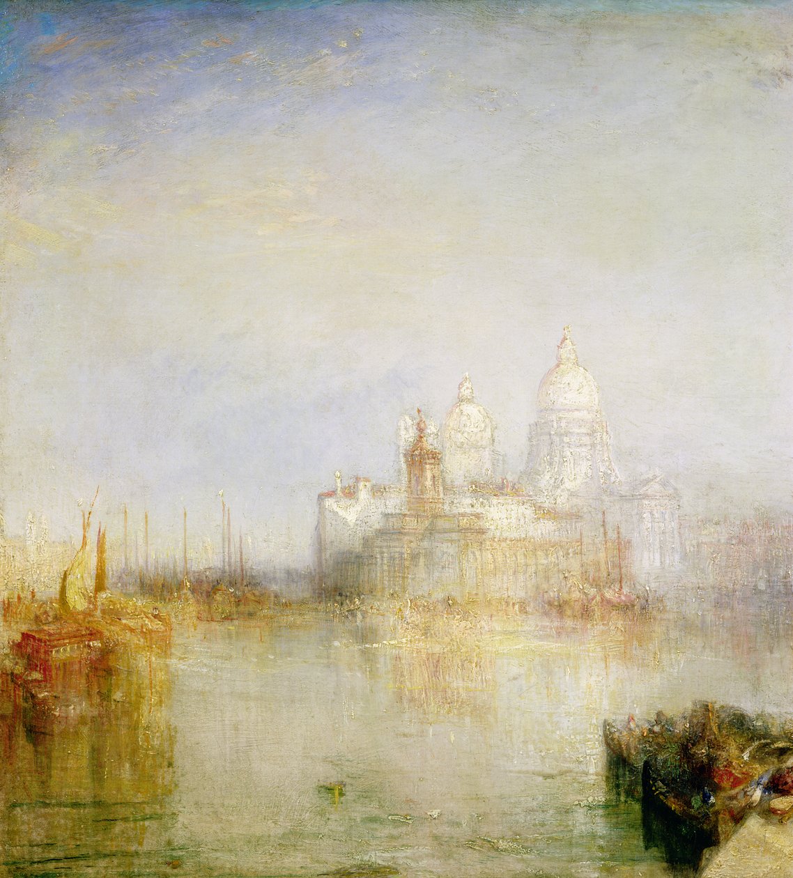 Dogana a Santa Maria della Salute, Benátky, 1843 (detail) od Joseph Mallord William Turner