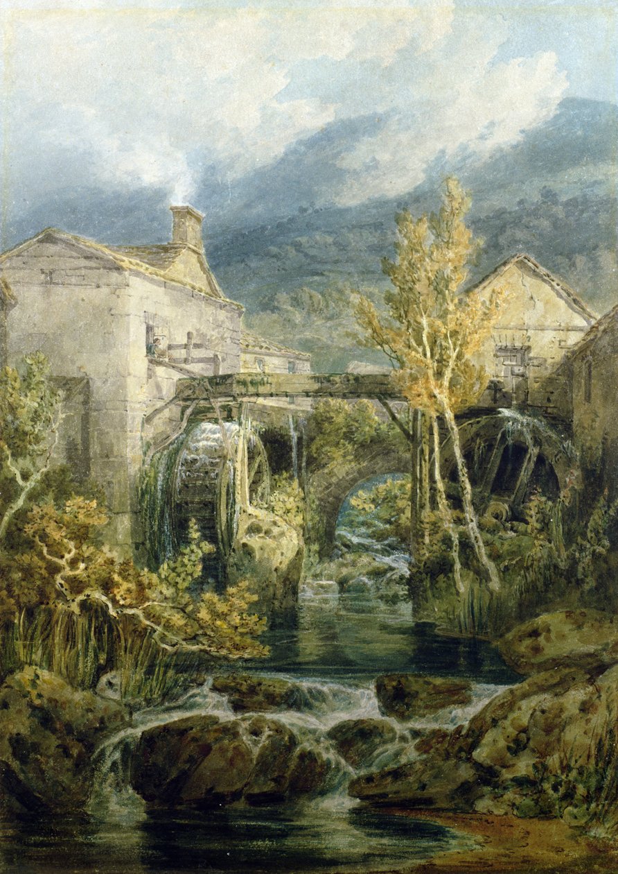 Starý mlýn, Ambleside od Joseph Mallord William Turner