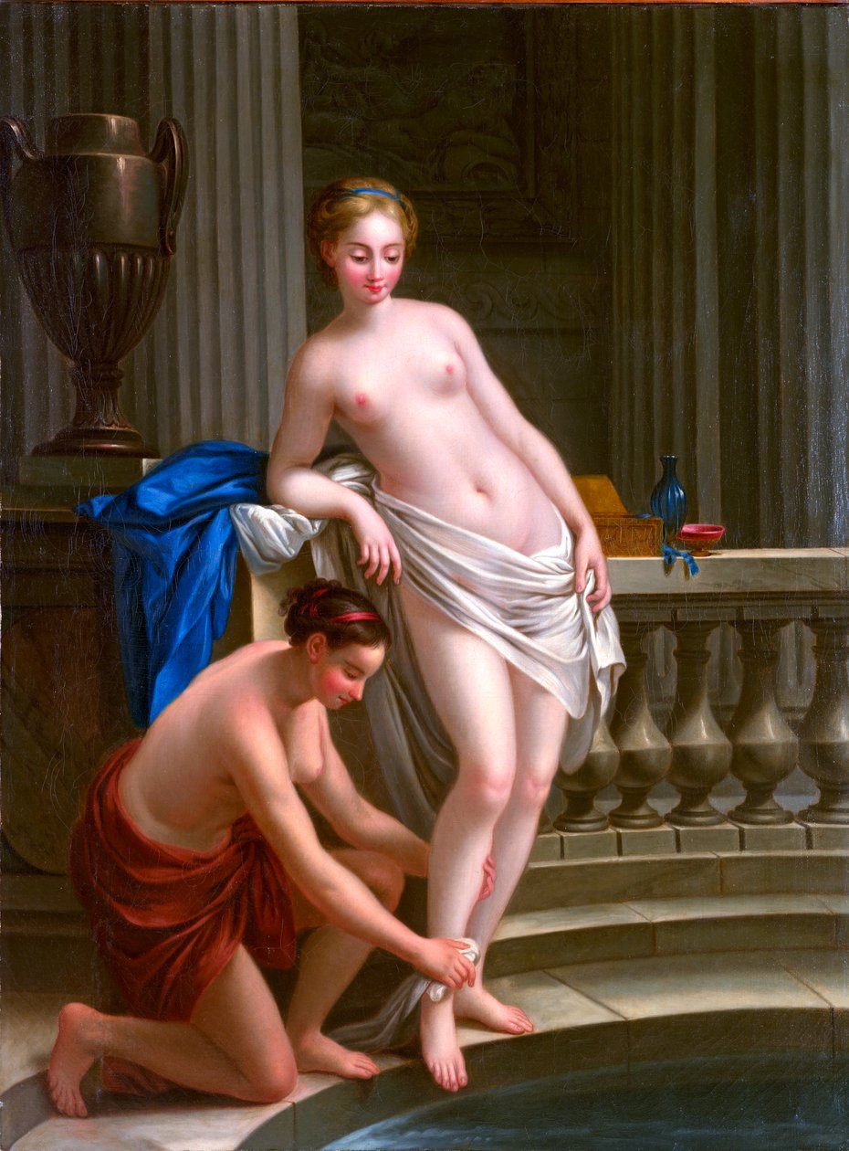 Řecká žena ve vaně od Joseph Marie Vien
