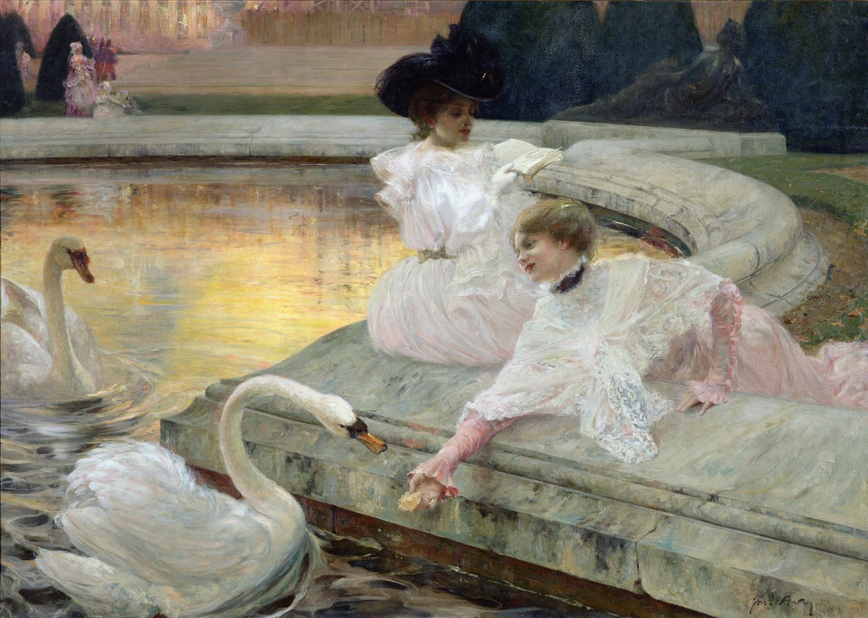 Labutě, 1900 od Joseph Marius Avy