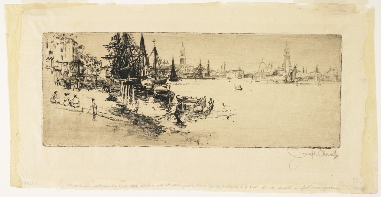 Včera a dnes v Benátkách, 1883 od Joseph Pennell
