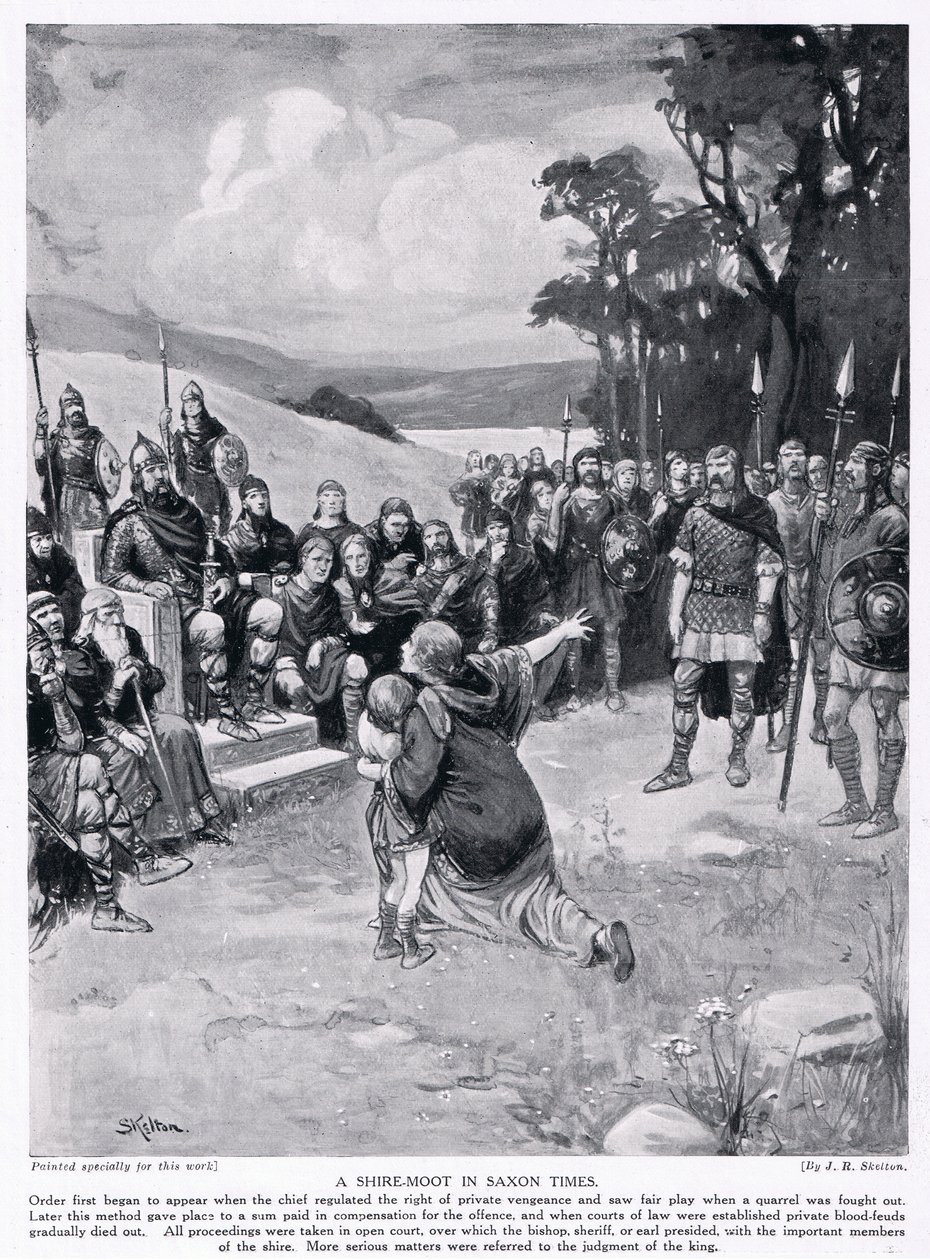 Spor o hrabství v saských dobách, 20. léta 20. století od Joseph Ratcliffe Skelton