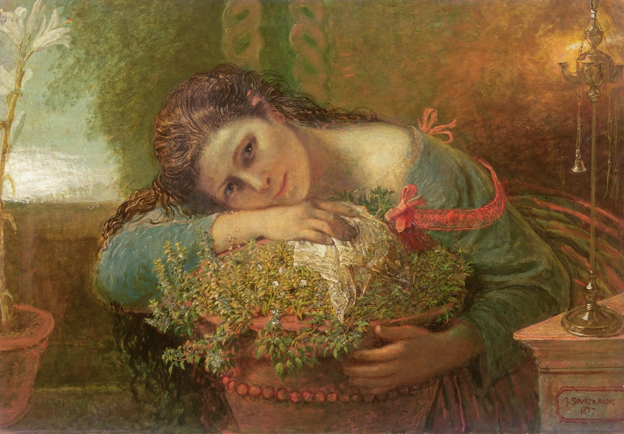 Isabella, nebo hrnec bazalky, 1877 od Joseph Severn