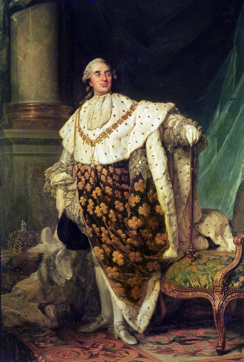 Celovečerní portrét Ludvíka XVI. (1754-1793), krále Francie a Navarry od Joseph Siffred Duplessis