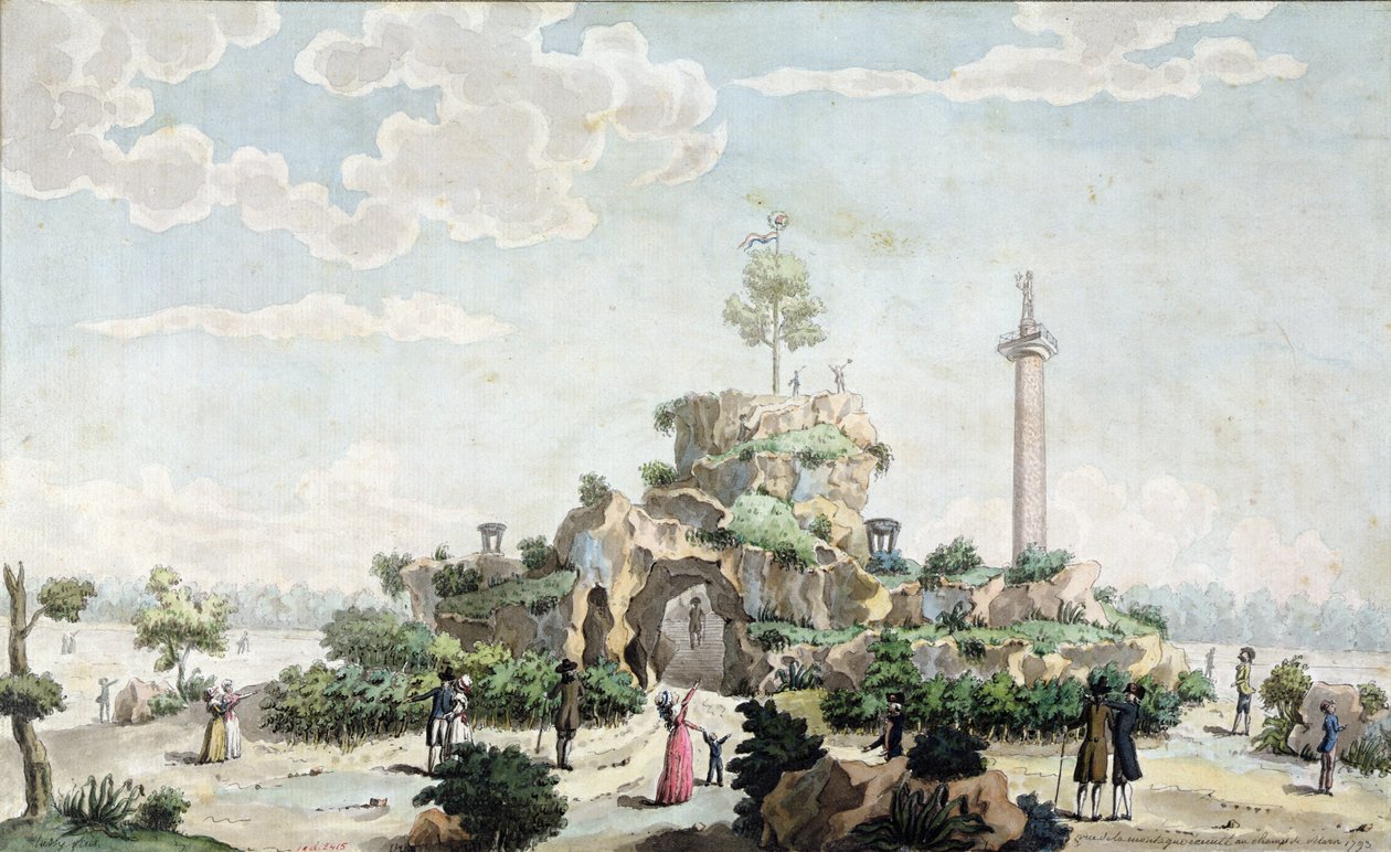 Umělá hora postavená v roce 1793 na Champs de Mars. od Joseph Tassy