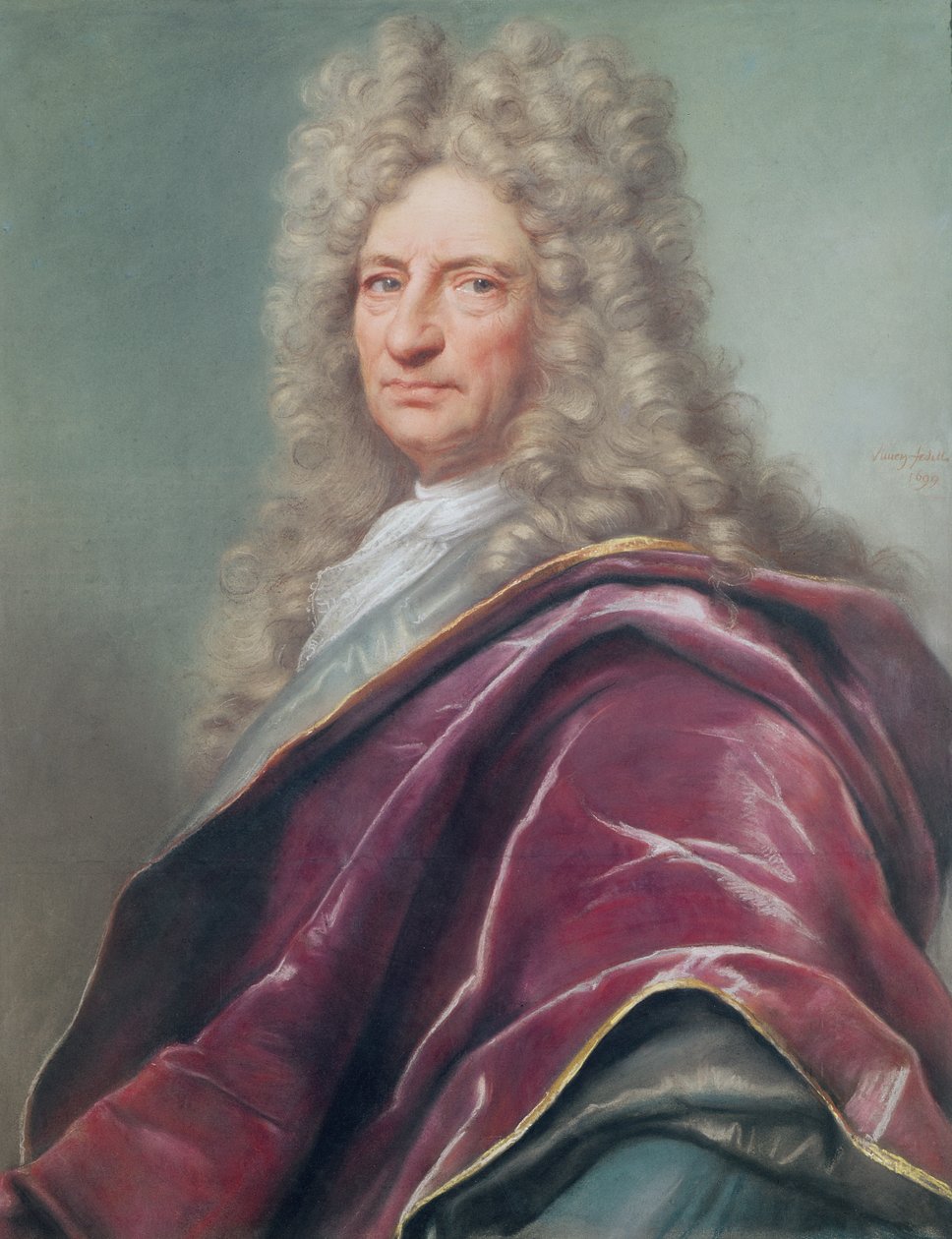 Samuel Bernard, hrabě z Coubertu, 1699 (pastel na papíře) od Joseph Vivien