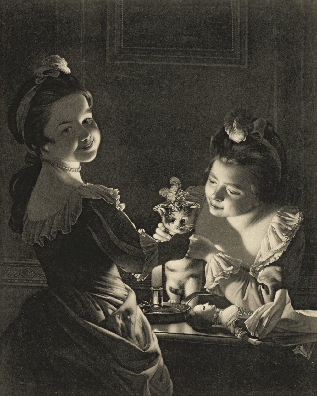 Miss Kitty Dressing, 1781 (mezzotinta) od Joseph Wright of Derby