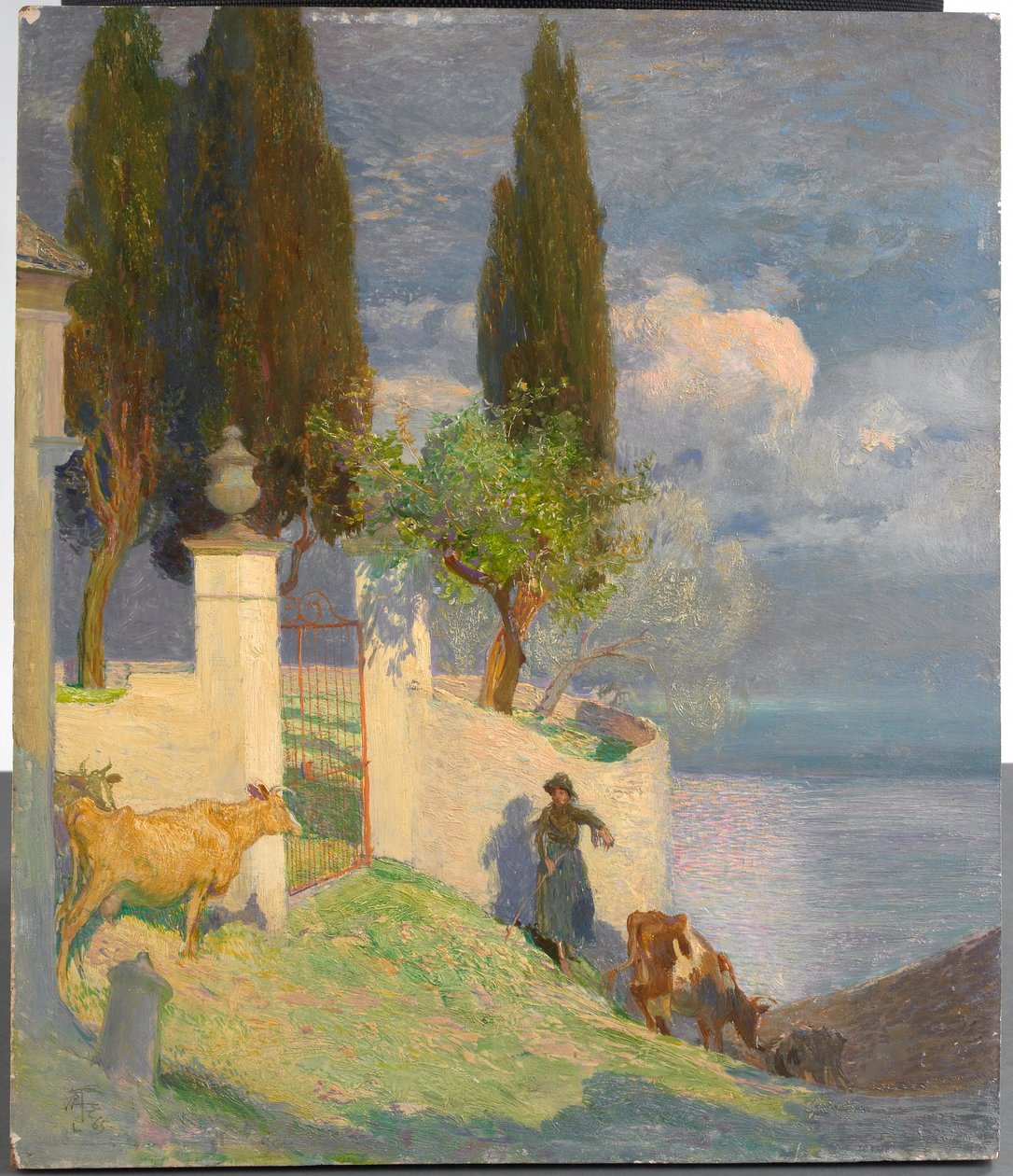 Hnací dobytek, jezero Como, kolem roku 1900 od Joseph Walter West