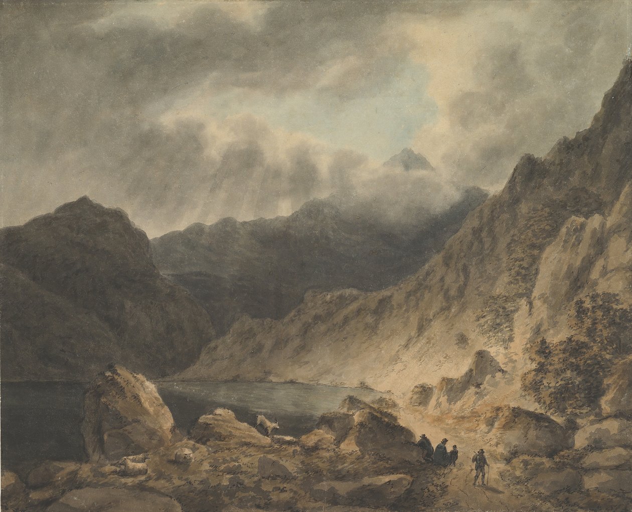 Bouře nad jezerem, 1800-1811. od Joseph Barber.
