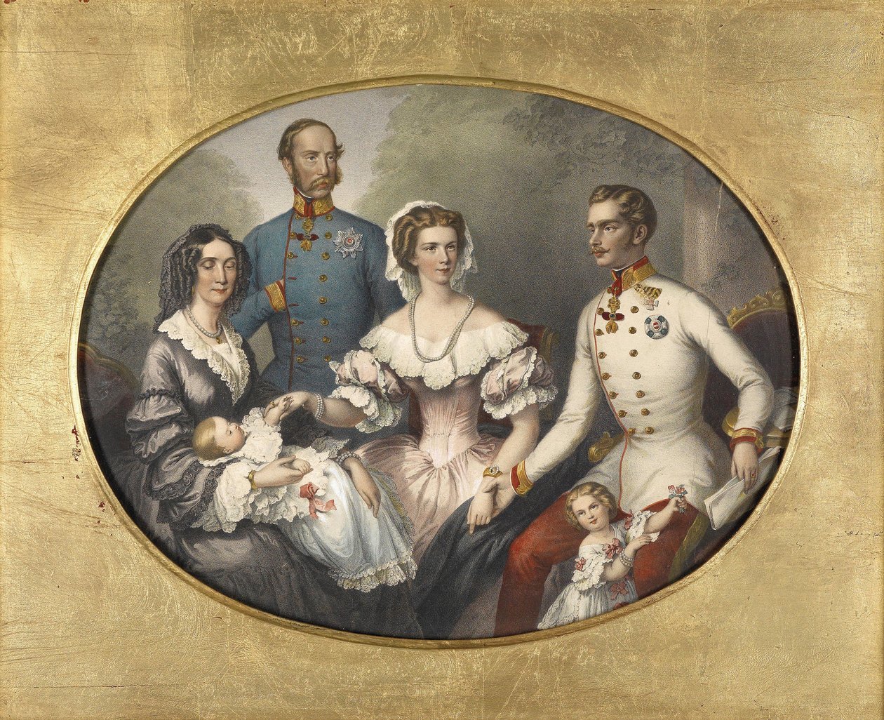 Rakouská císařská rodina, 1856 od Joseph Bayer