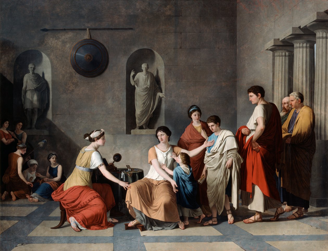 Matka Gracchi, c1780 od Joseph Benoît Suvée