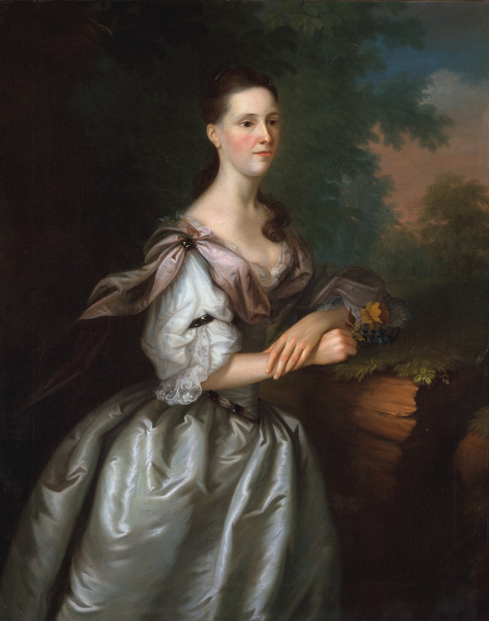 Paní Samuel Cutts, ca. 1762-63. od Joseph Blackburn