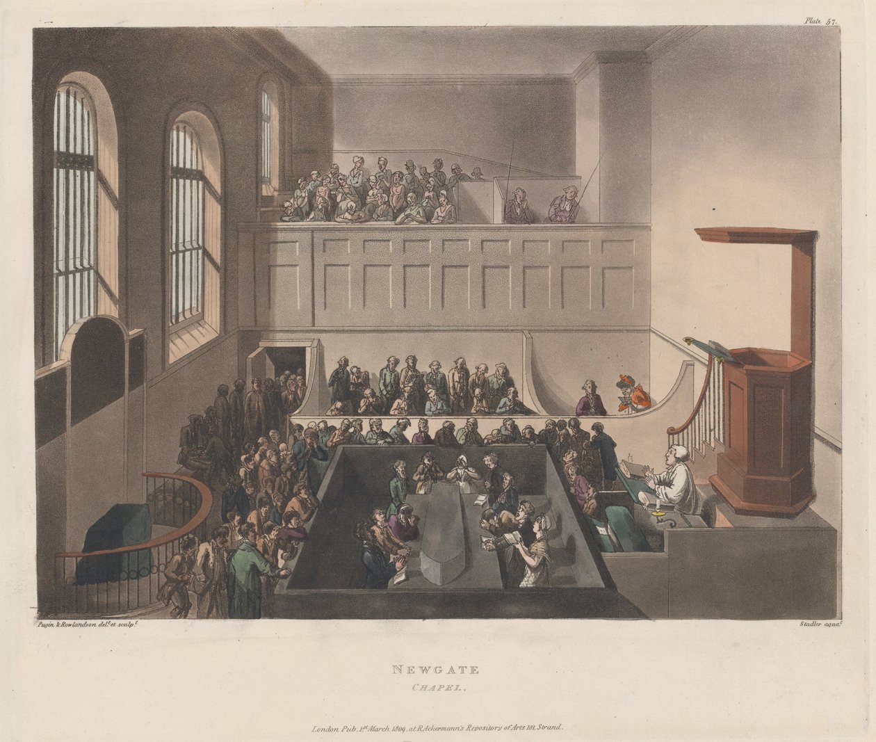 Newgate Chapel, 1809., 1809. od Joseph Constantine Stadler