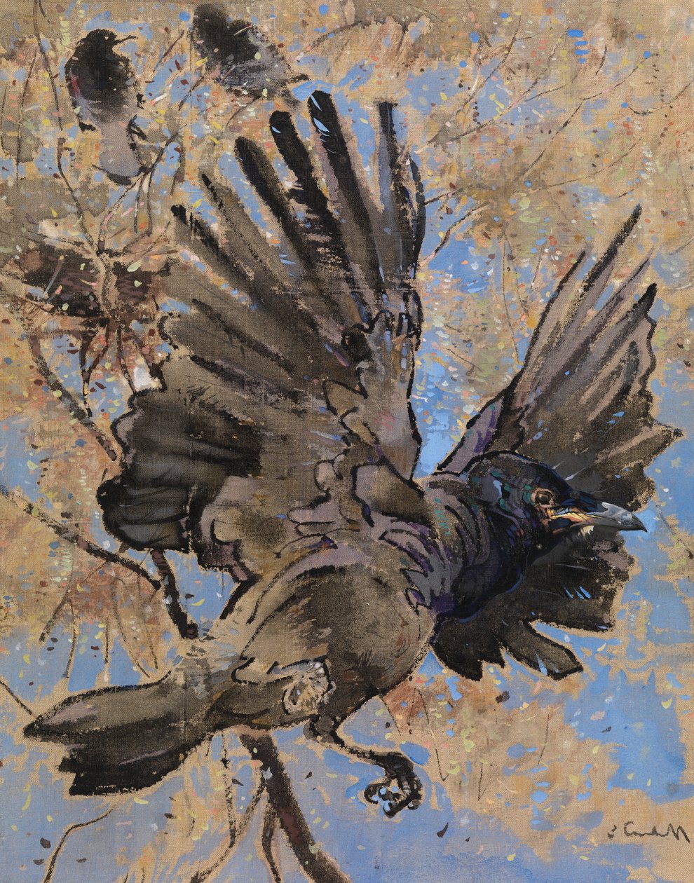 The Rooks Nest (kvaš na plátně) od Joseph Crawhall