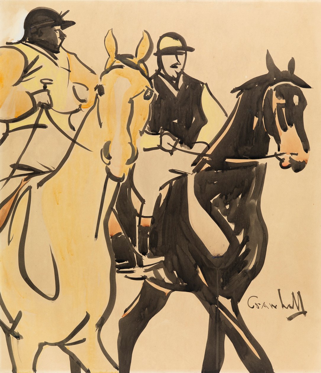 Dva Gentleman Riders (kvaš na palubě) od Joseph Crawhall