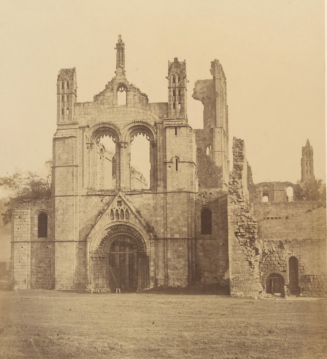 Kirkstall Abbey. Ze západu, 50. léta 19. století. od Joseph Cundall