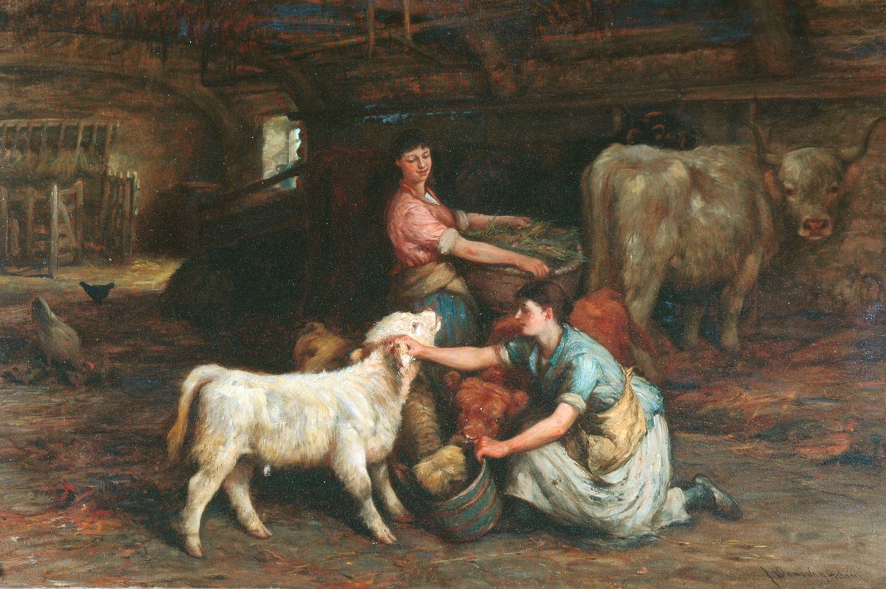 Krmení telat od Joseph Denovan Adam
