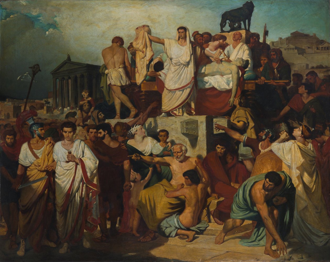 Řeč Marca Antonia na Caesarově pohřbu. od Joseph Desire Court