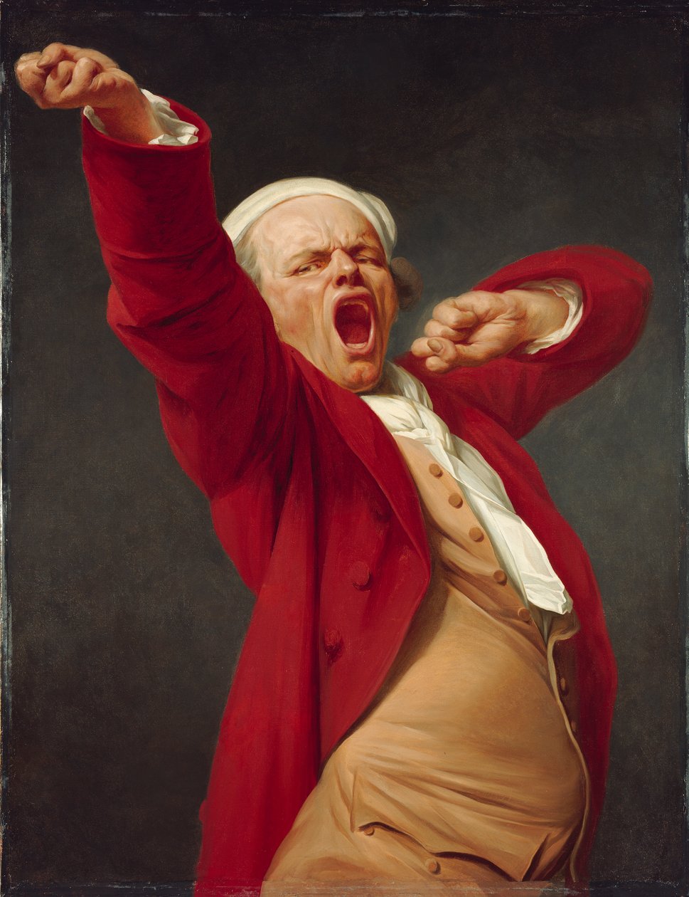 Autoportrét, zívání od Joseph Ducreux
