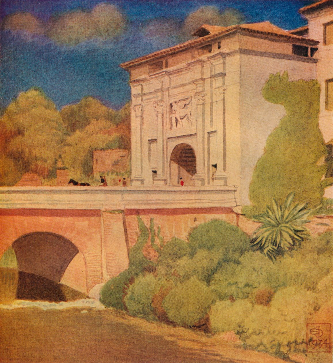 Porta Cavour, Treviso, 1934, 1936. od Joseph Edward Southall