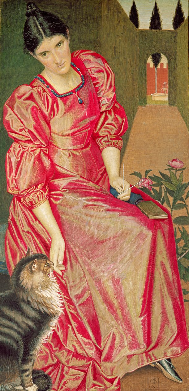 The Enclosed Garden, 1898 (wc) od Joseph Edward Southall