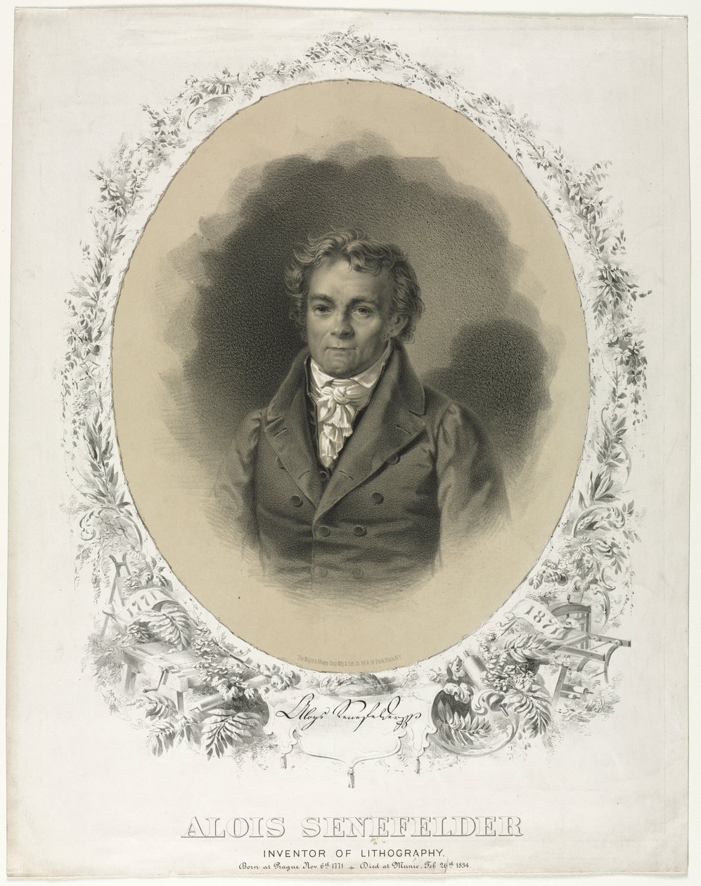 Alois Senefelder, 1871. od Joseph F. Knapp