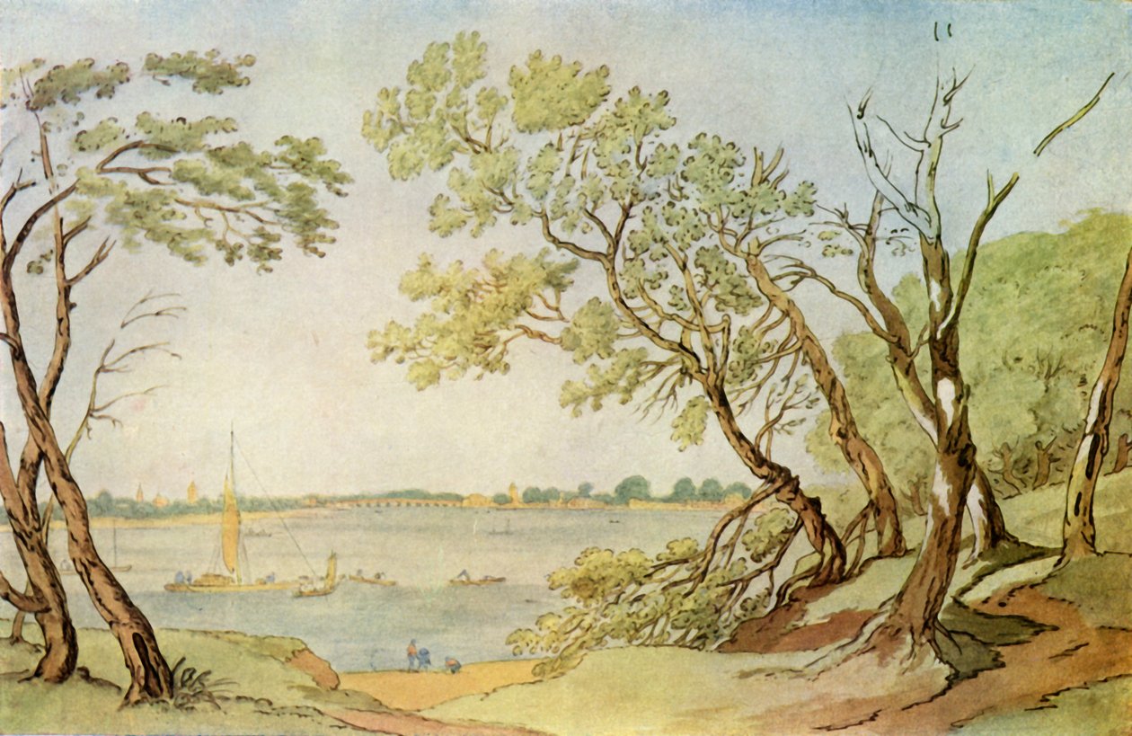 „Chelsea Bridge z Millbank“, 1790, 1943. od Joseph Farington