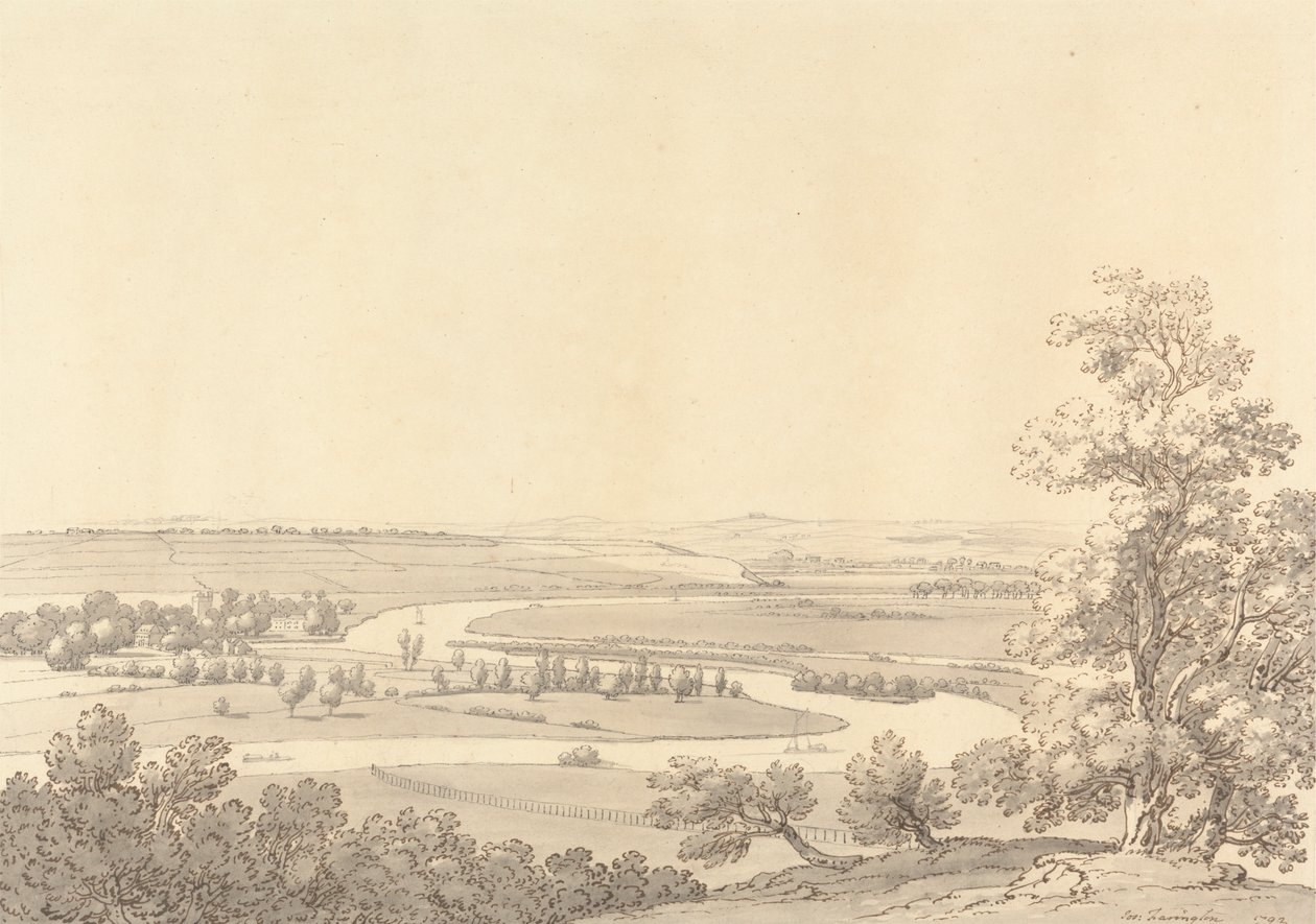 Cookham na Temži, Berkshire od Joseph Farington