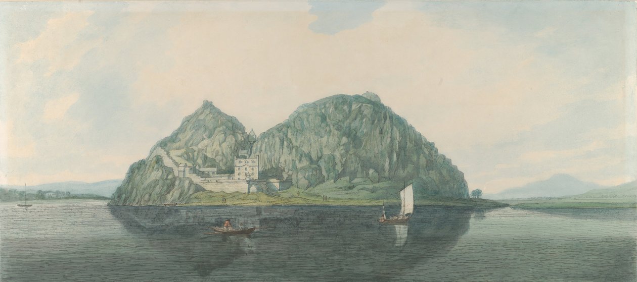 Dumbarton Rock z jihu, 1788. od Joseph Farington