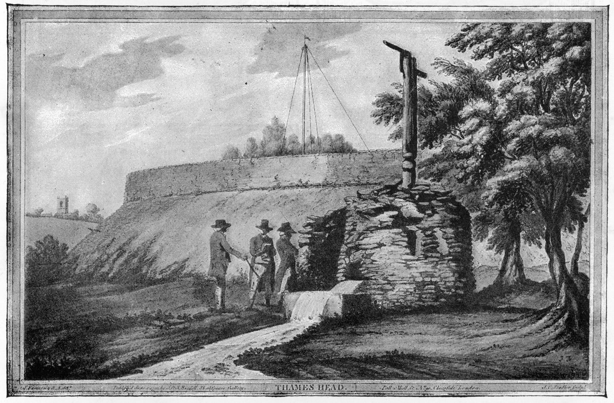 Hlava Temže, 1793 od Joseph Farington