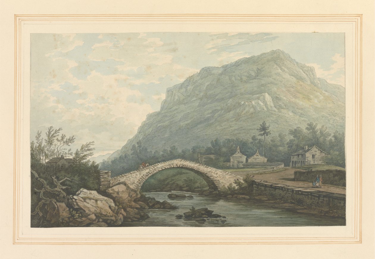 Pohled na most a vesnici Rydal od Joseph Farington