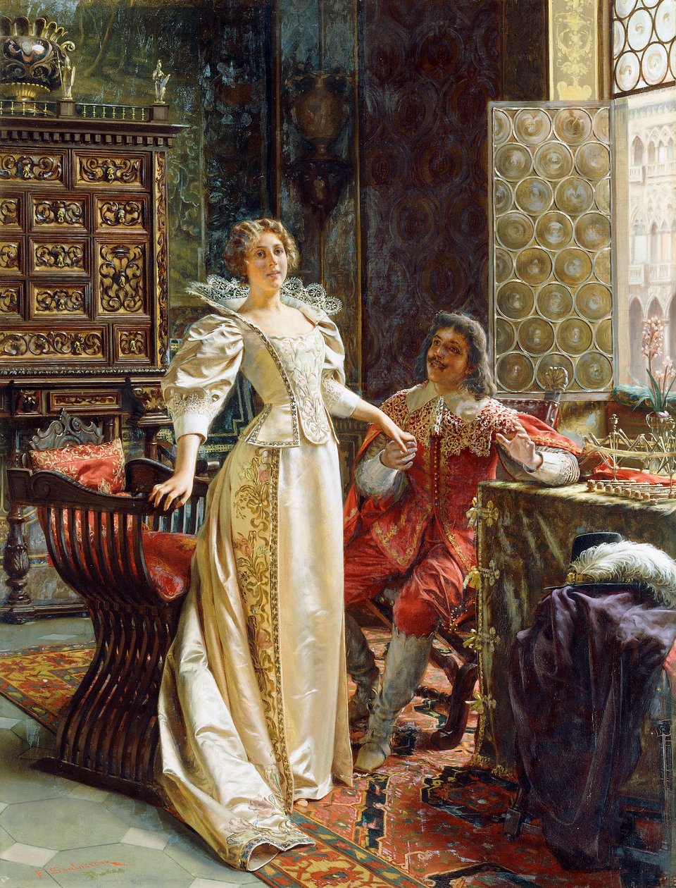 Flirtování, od Joseph Frederick Charles Soulacroix