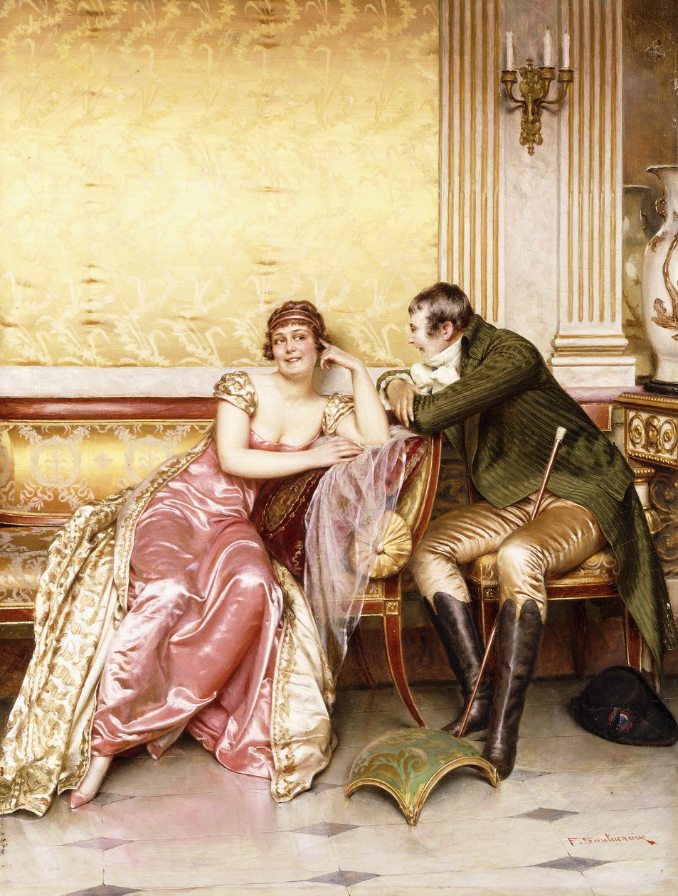 Její nápadník, od Joseph Frederick Charles Soulacroix