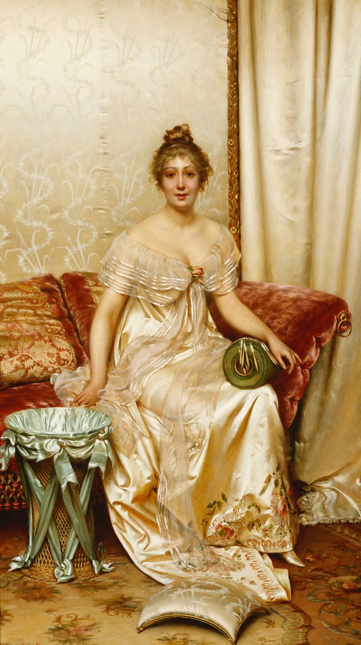 saténová růže, od Joseph Frederick Charles Soulacroix