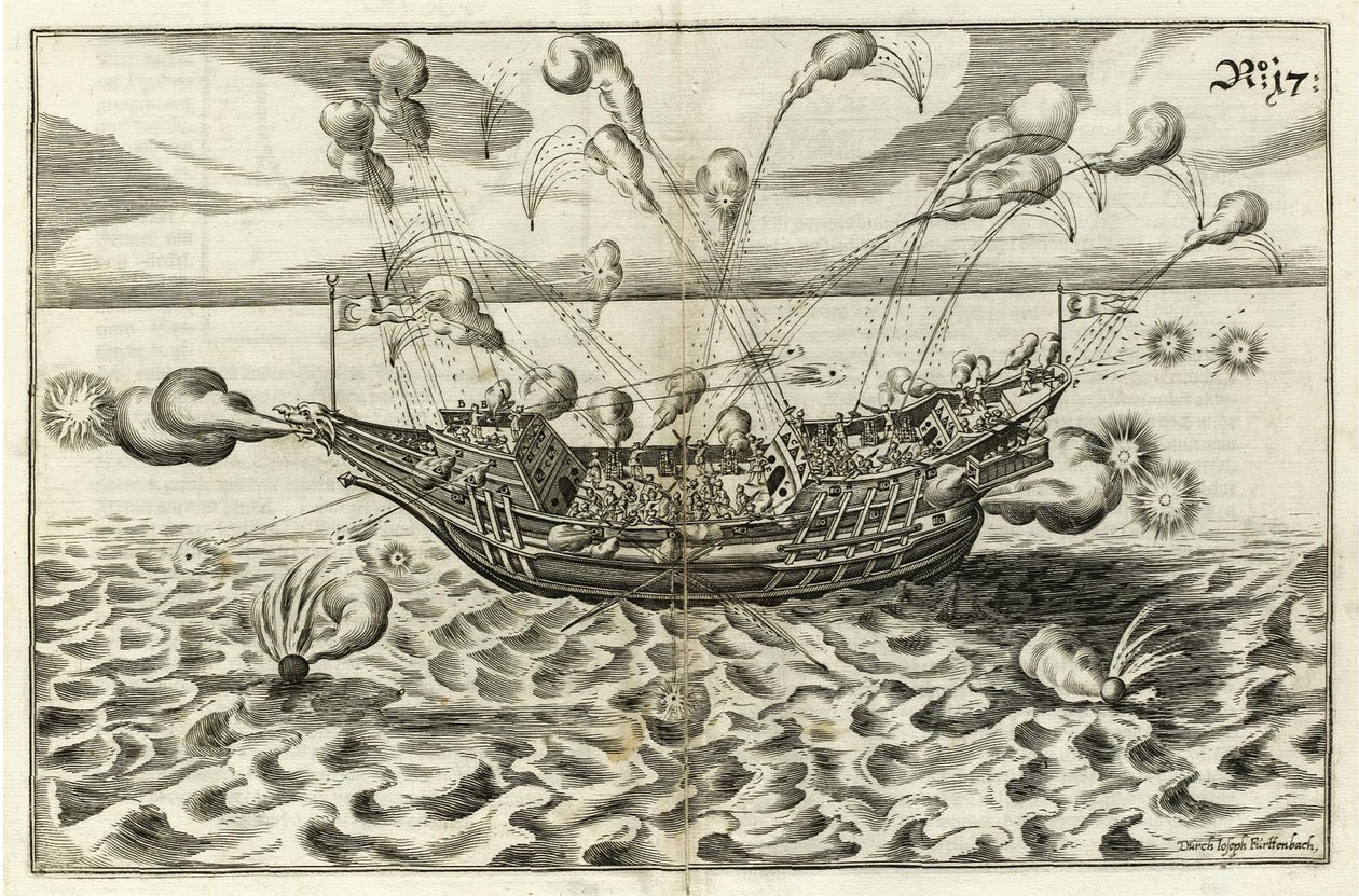 Ilustrace z Naval Architecture von J. Furttenbach od Joseph Furttenbach