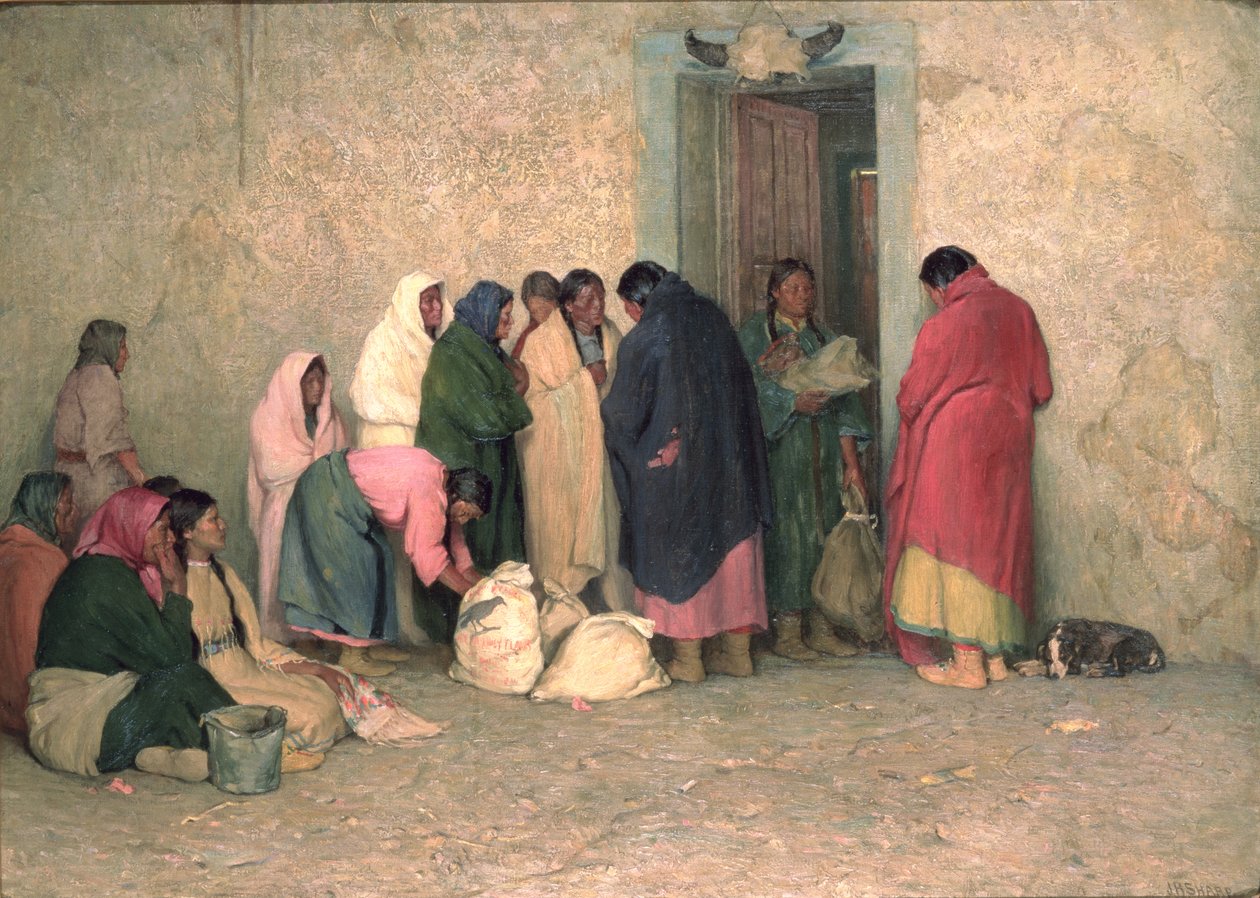 Přídělový den v rezervaci od Joseph Henry Sharp