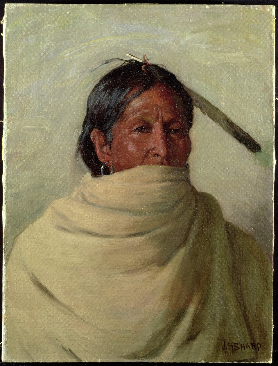 Stojící jelen-Taos (olej na plátně) od Joseph Henry Sharp