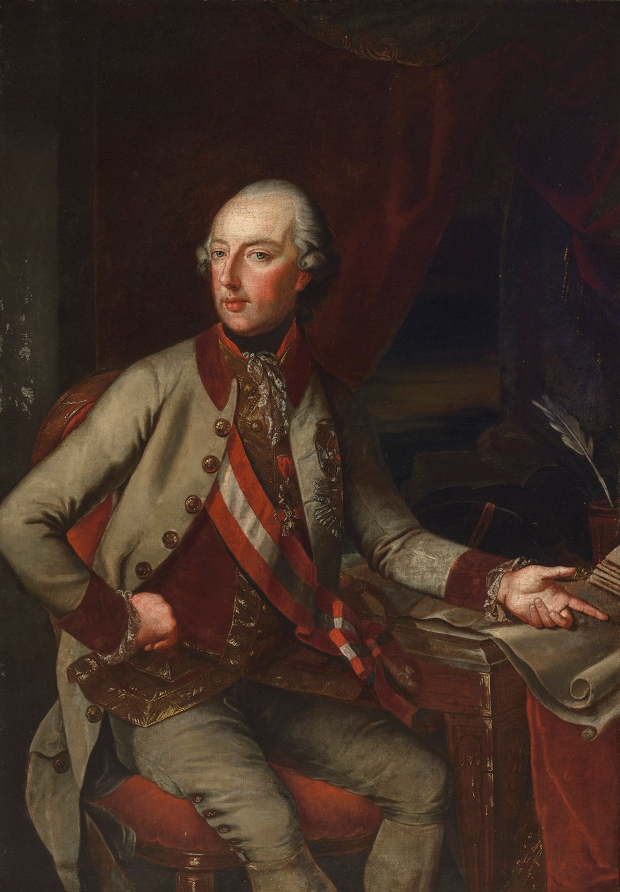 Portrét císaře Josefa II od Joseph Hickel