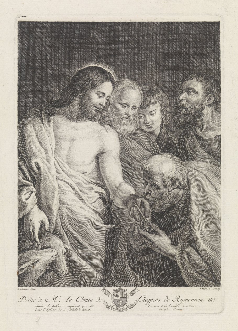 Petr dostává Kristovy klíče od Joseph Hunin