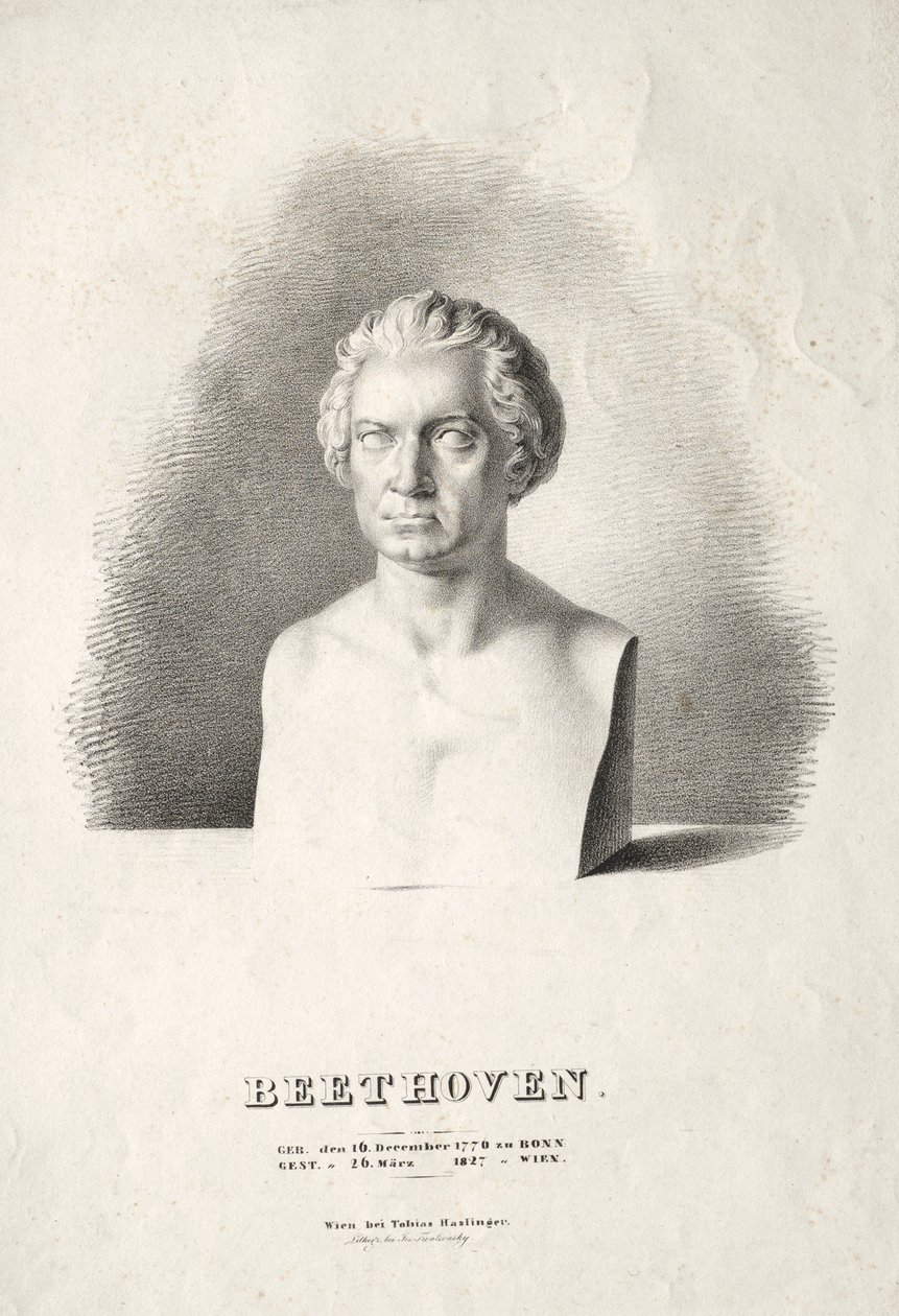 Busta Ludwiga van Beethovena. od Joseph Kriehuber