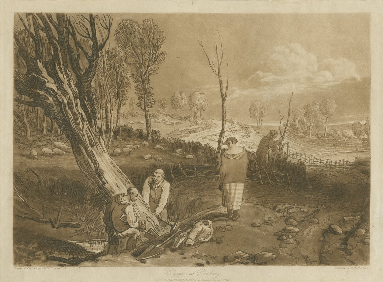 Hedging and Ditching, c.1860 od Joseph Mallord William Turner