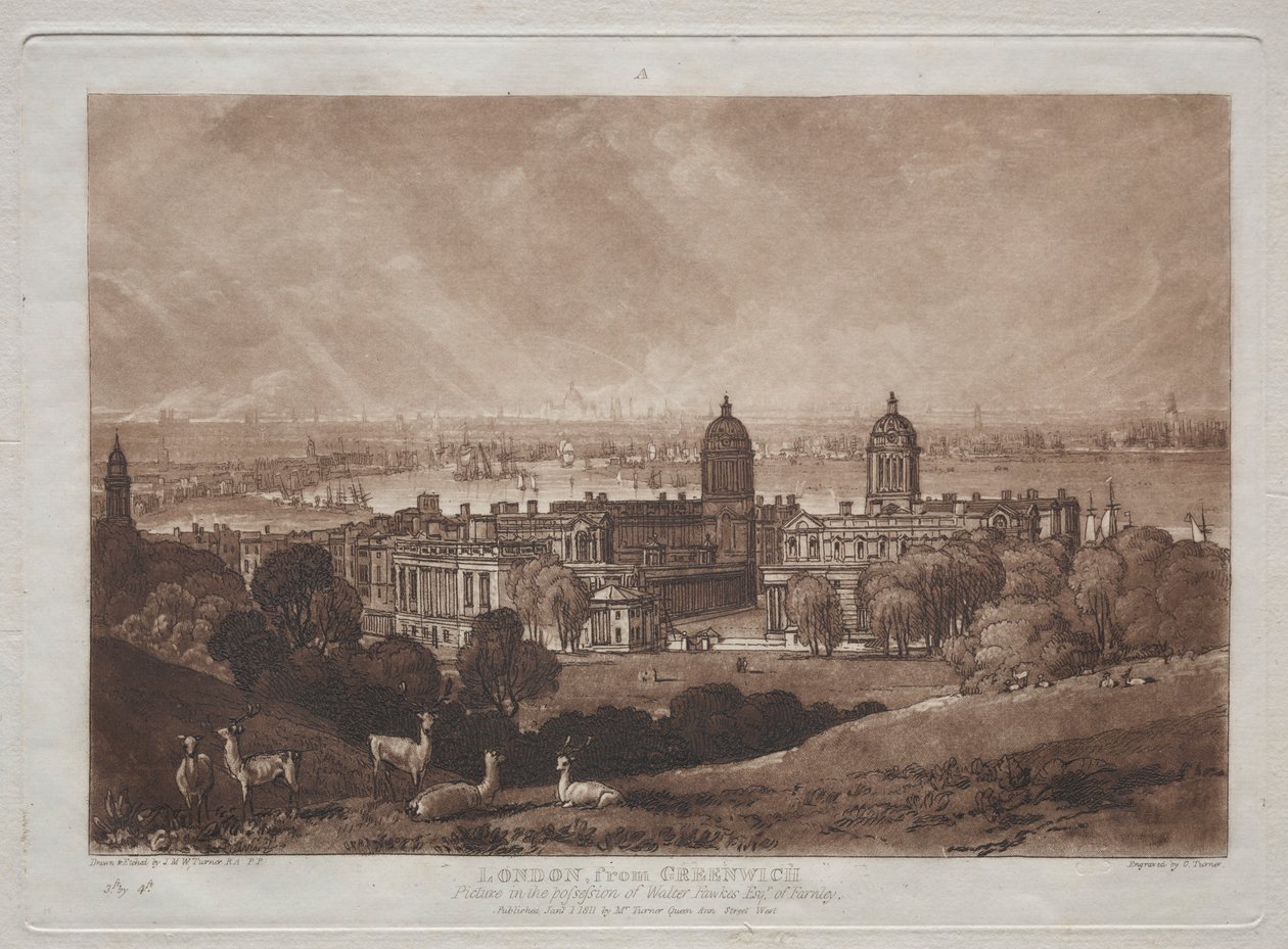Londýn z Greenwiche. od Joseph Mallord William Turner