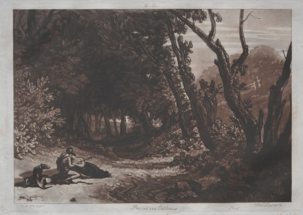 Procris a Cephalus. od Joseph Mallord William Turner