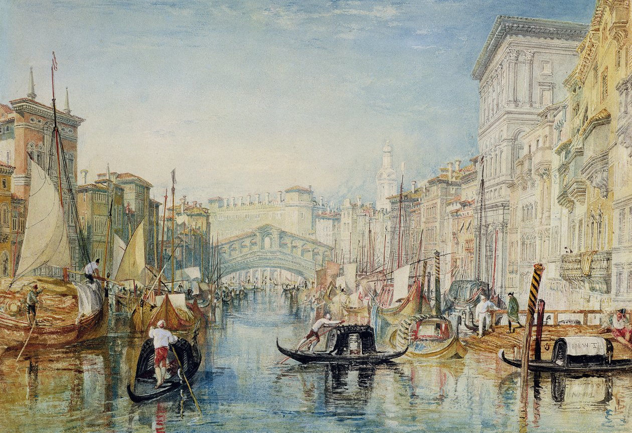 Benátky: Rialto od Joseph Mallord William Turner
