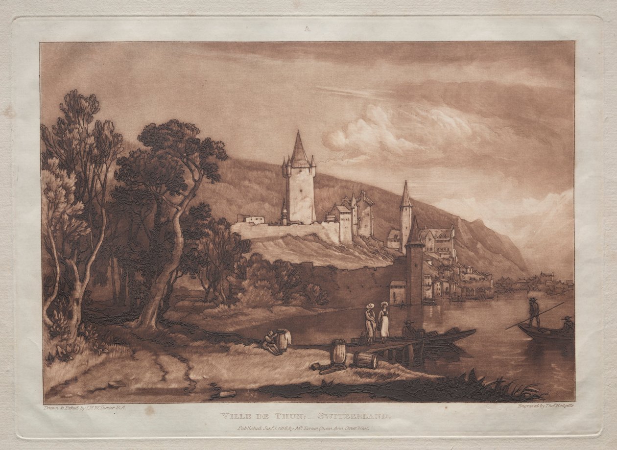 Město Thun. od Joseph Mallord William Turner