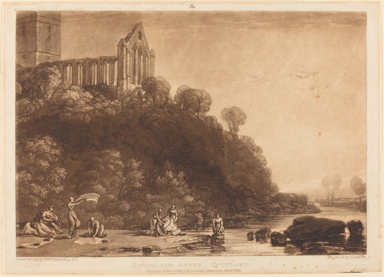 Dumblain Abbey od Joseph Mallord William Turner and Thomas Goff Lupton