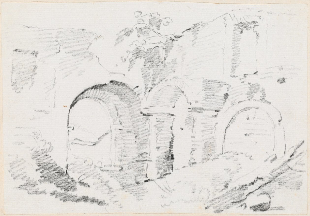 Římské hradby od Joseph Marie Vien