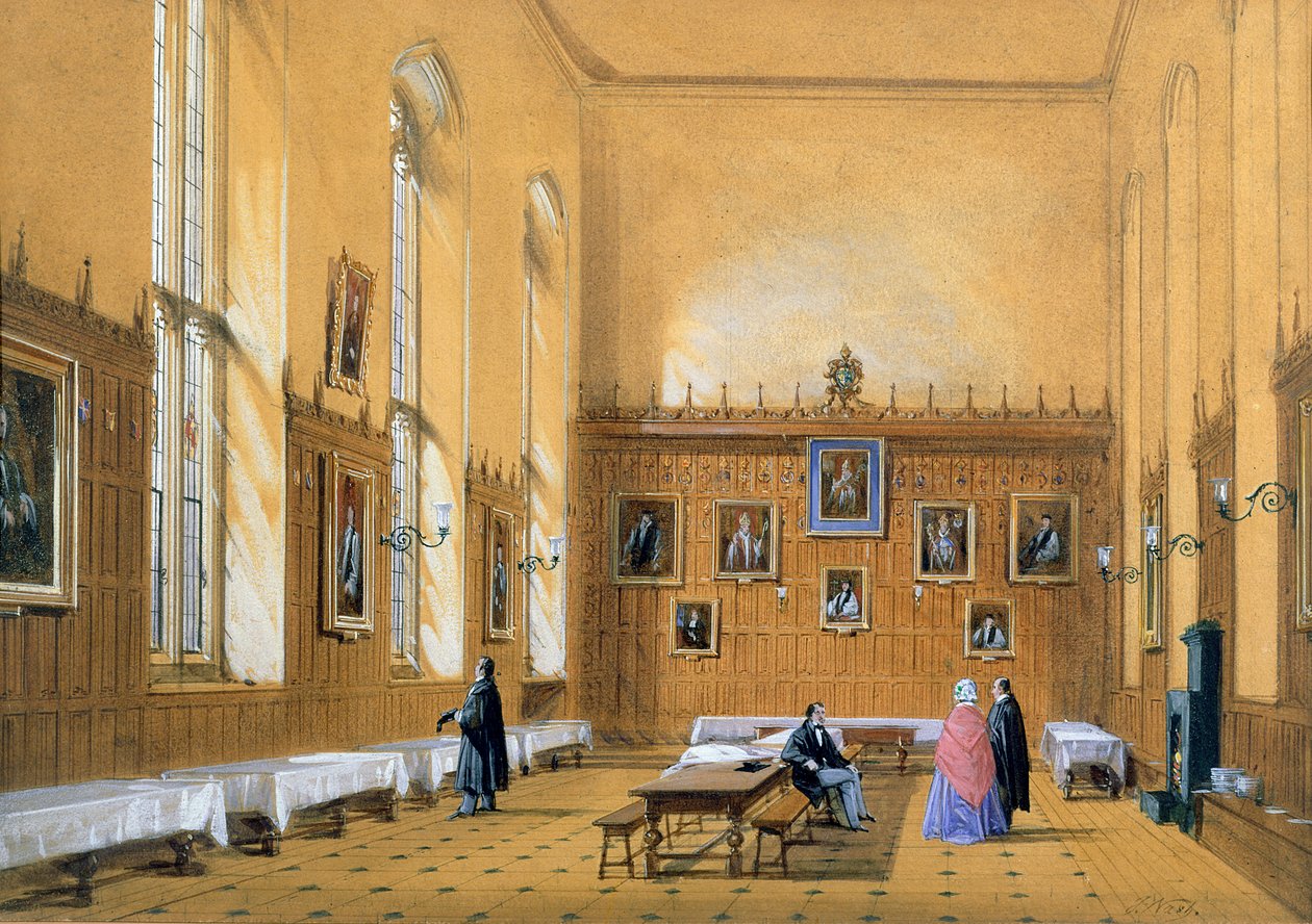 New College Hall, 1858 od Joseph Nash