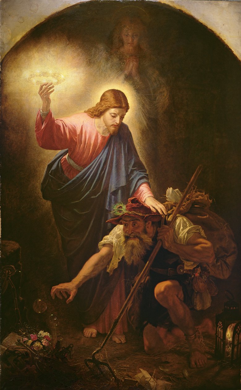 Muž s hráběmi na hnůj od Joseph Noel Paton